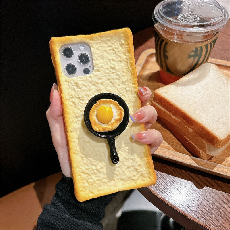 New Fun Bread Silicone Phone Case for iPhone