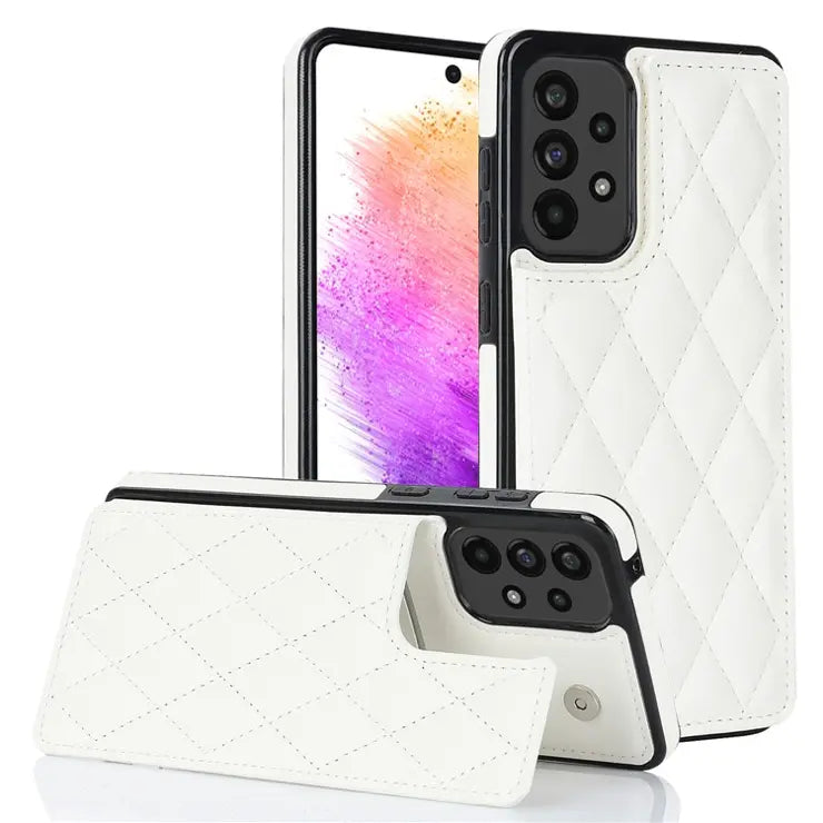 New RFID Blocking PU Leather Card Holder Phone Case for Samsung Galaxy A