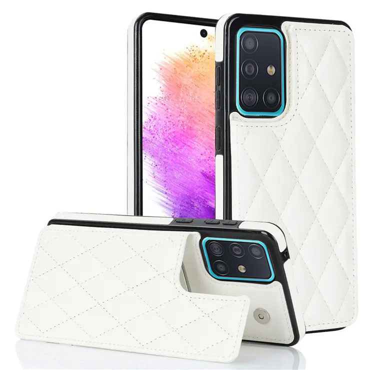 New RFID Blocking PU Leather Card Holder Phone Case for Samsung Galaxy A