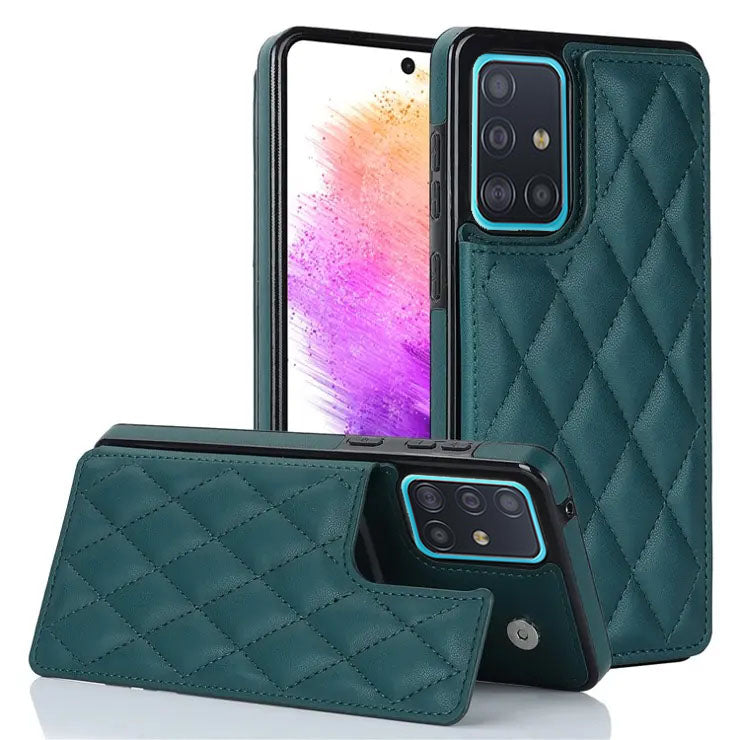 New RFID Blocking PU Leather Card Holder Phone Case for Samsung Galaxy A