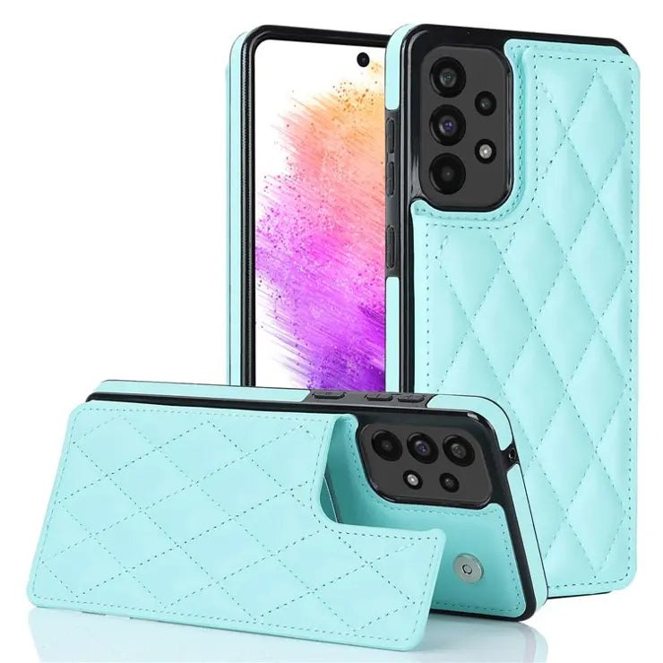 New RFID Blocking PU Leather Card Holder Phone Case for Samsung Galaxy A