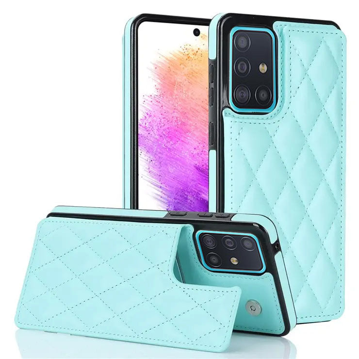 New RFID Blocking PU Leather Card Holder Phone Case for Samsung Galaxy A