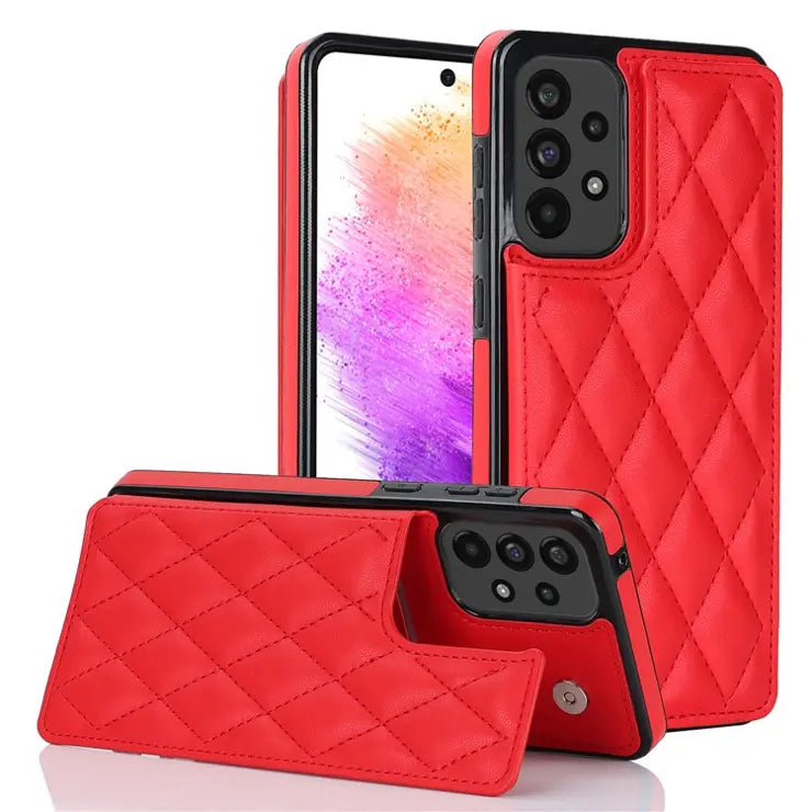 New RFID Blocking PU Leather Card Holder Phone Case for Samsung Galaxy A