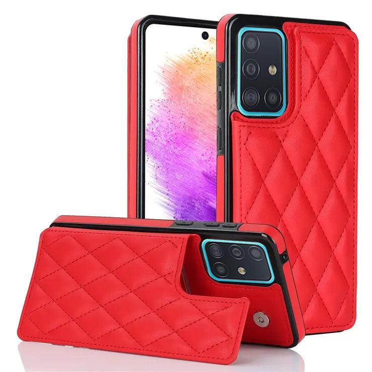 New RFID Blocking PU Leather Card Holder Phone Case for Samsung Galaxy A
