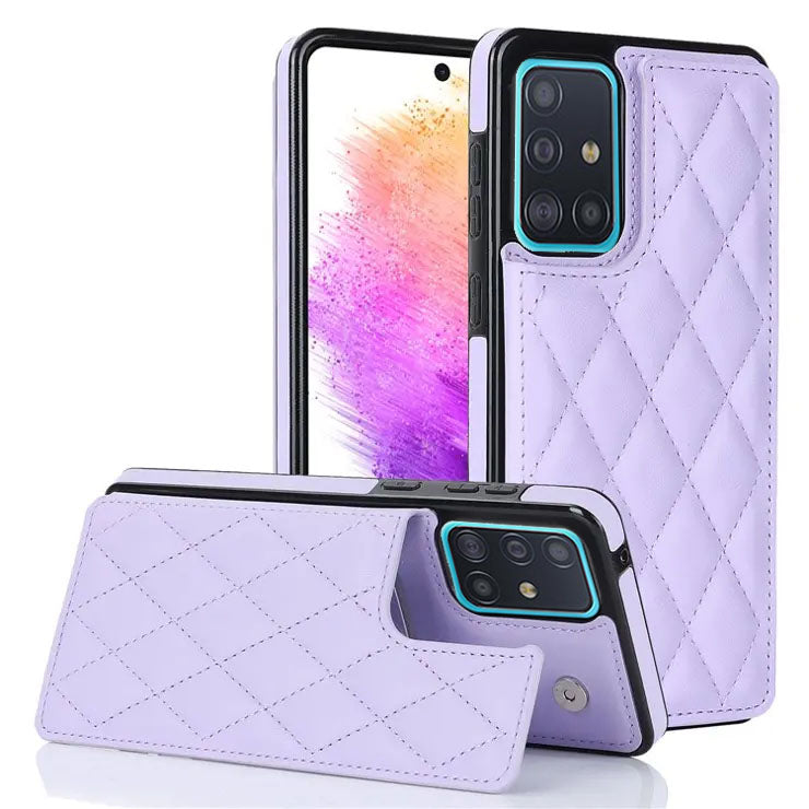 New RFID Blocking PU Leather Card Holder Phone Case for Samsung Galaxy A