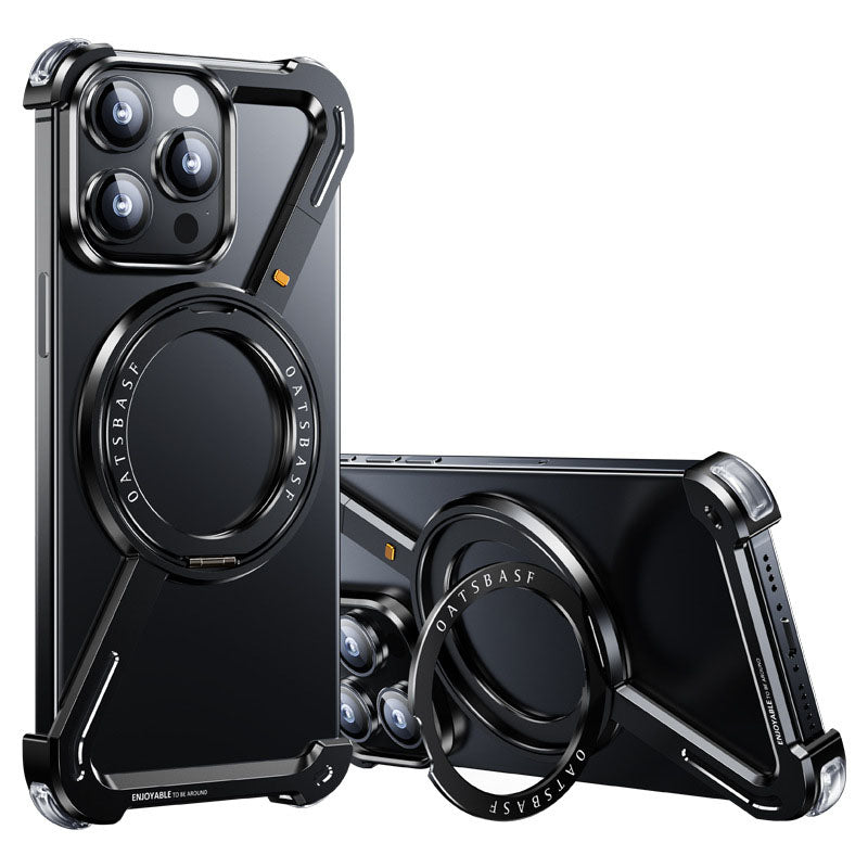 New Frameless 360° Rotation Metal Z Phone Case for iPhone 16 Pro Max