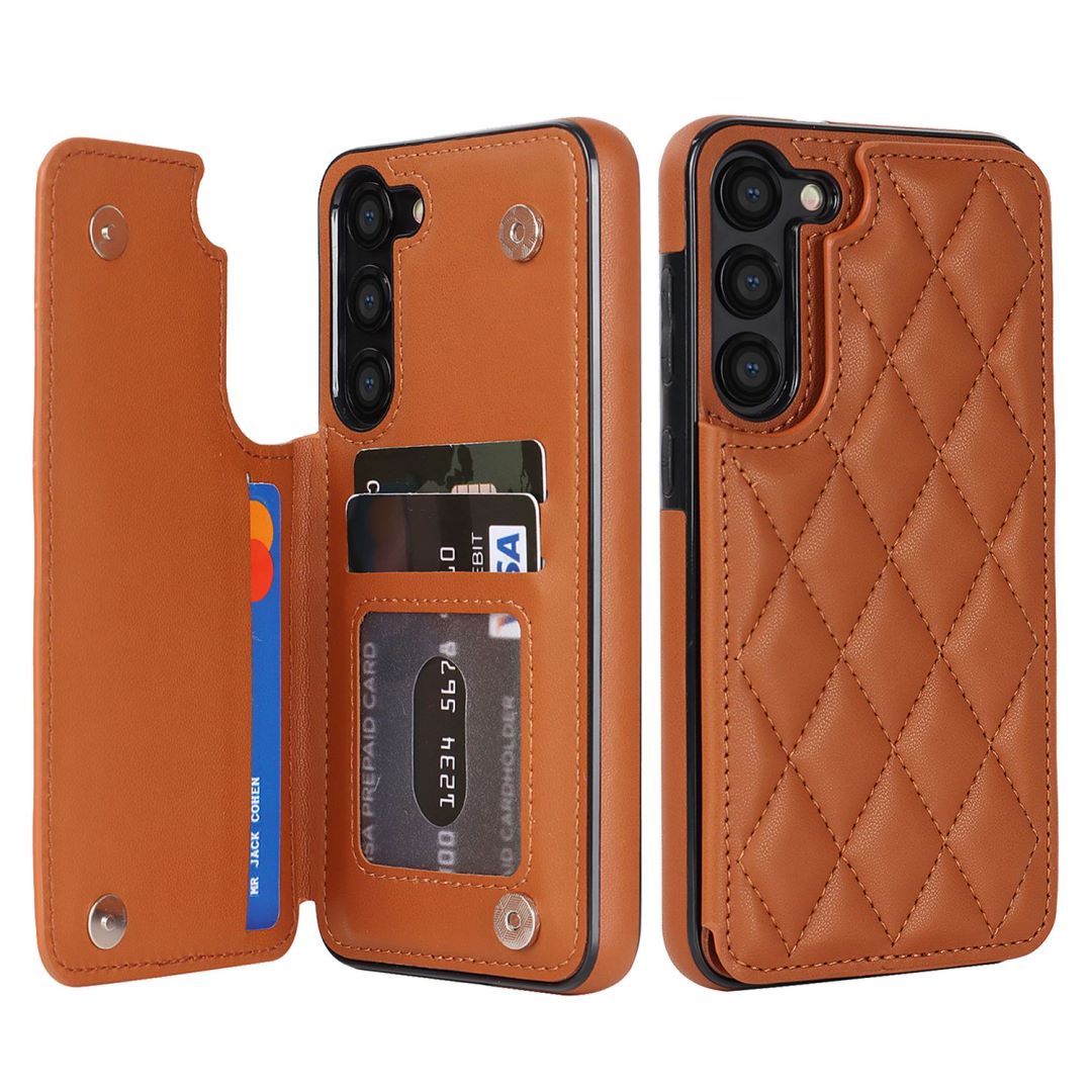 New RFID Blocking PU Leather Card Holder Phone Case for Samsung Galaxy A