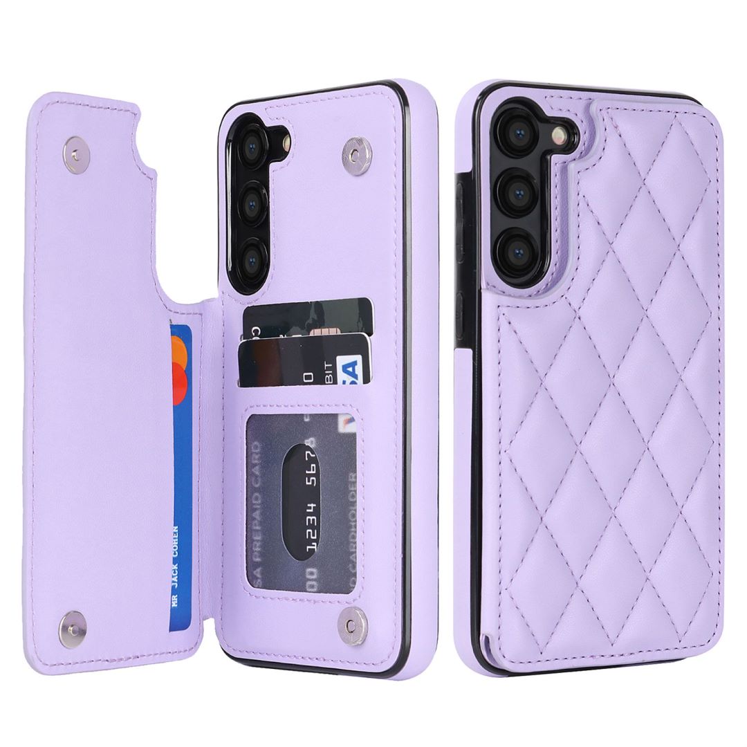 New RFID Blocking PU Leather Card Holder Phone Case for Samsung Galaxy A