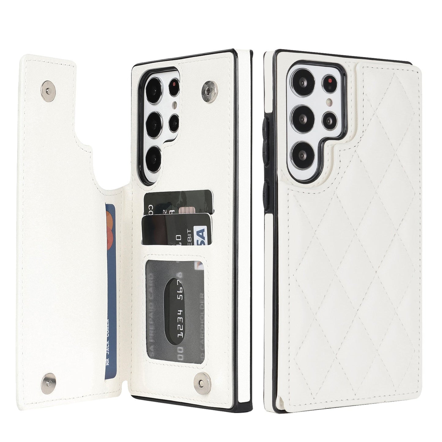 New RFID Blocking PU Leather Card Holder Phone Case for Samsung Galaxy A