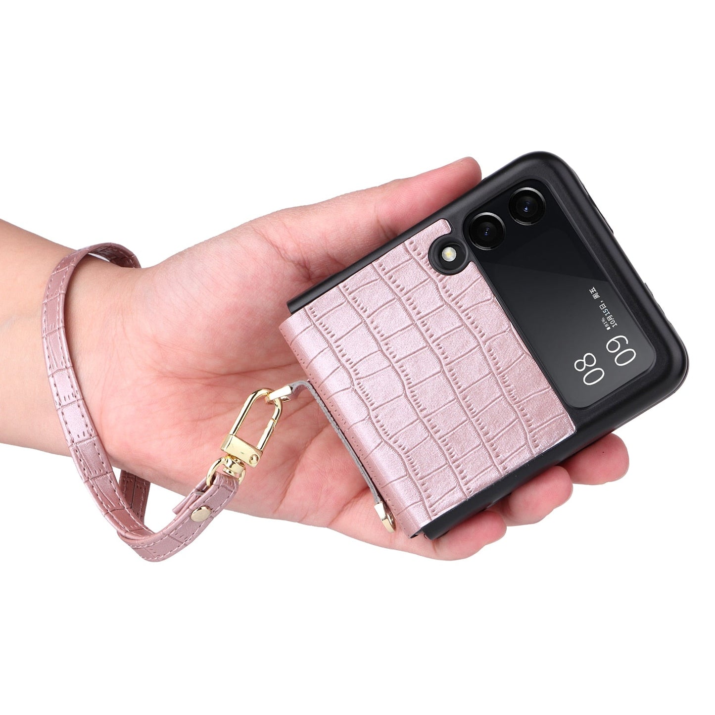 New Pu Leather hand Strap Anti-fall Case for Samsung Galaxy Z Flip 3/Z flip 4