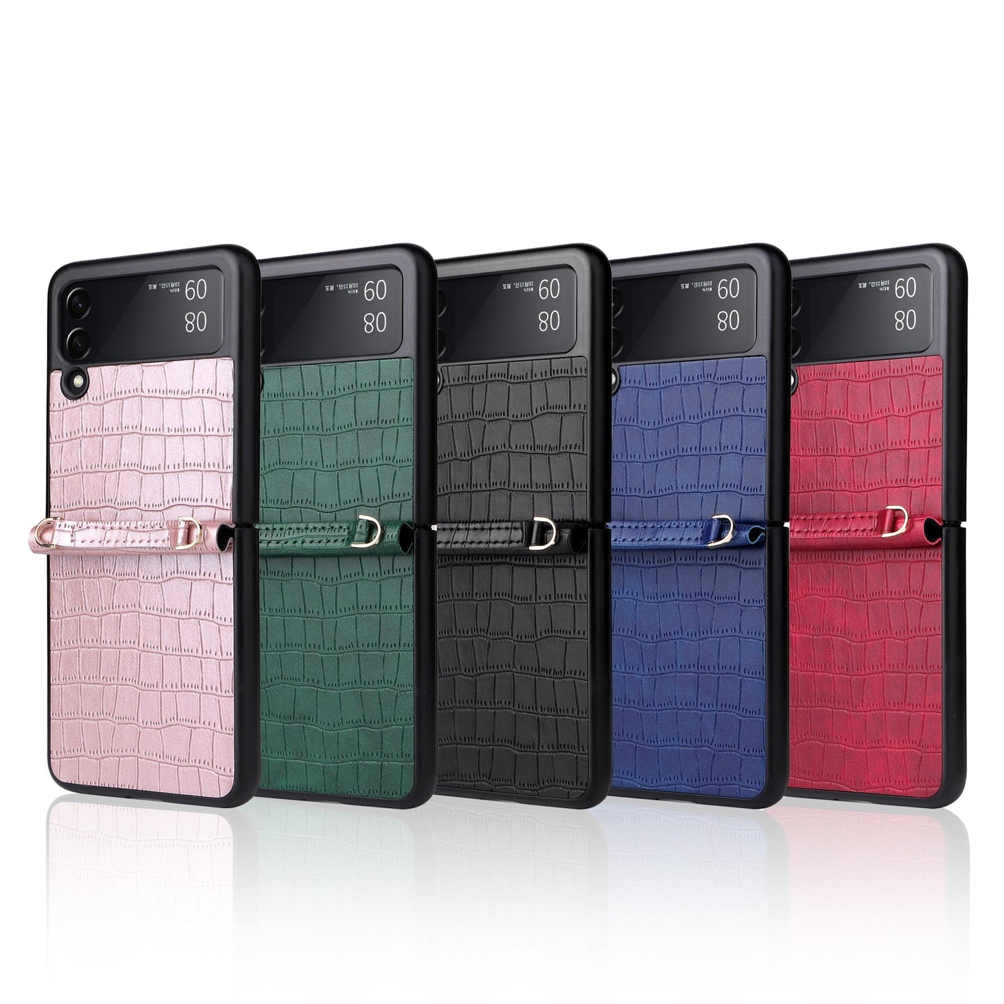 New Pu Leather hand Strap Anti-fall Case for Samsung Galaxy Z Flip 3/Z flip 4