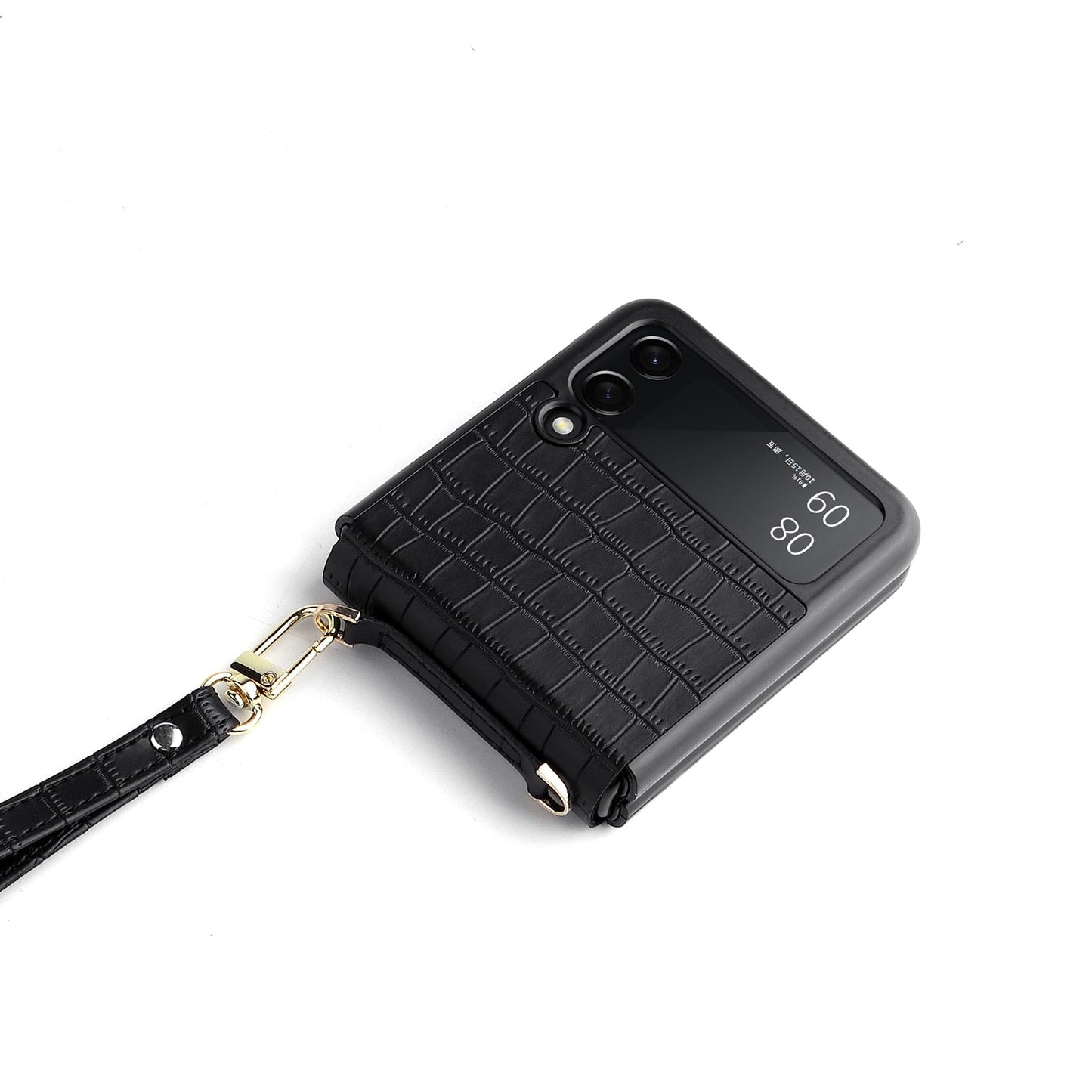New Pu Leather hand Strap Anti-fall Case for Samsung Galaxy Z Flip 3/Z flip 4