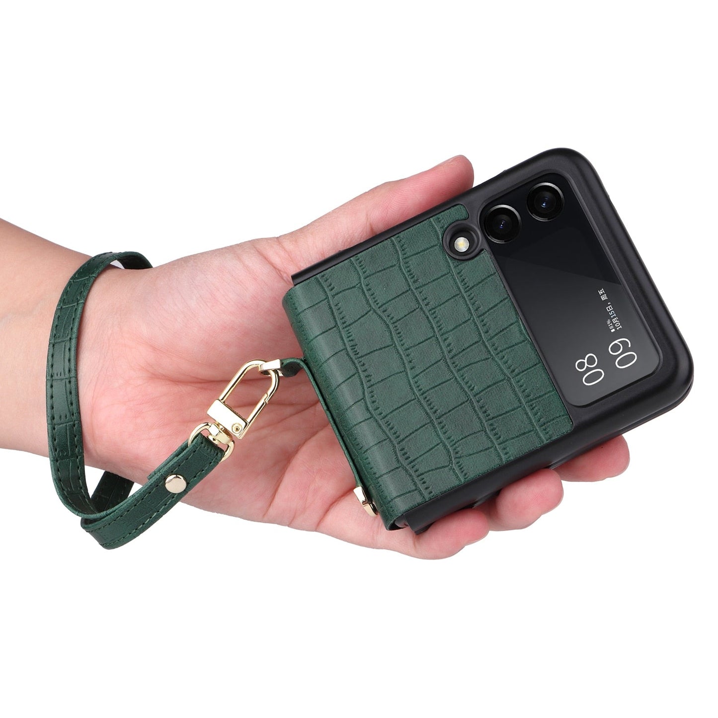 New Pu Leather hand Strap Anti-fall Case for Samsung Galaxy Z Flip 3/Z flip 4