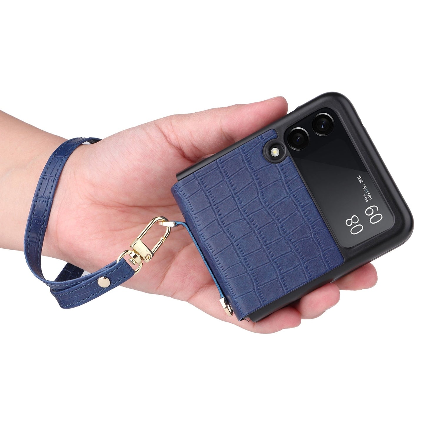 New Pu Leather hand Strap Anti-fall Case for Samsung Galaxy Z Flip 3/Z flip 4