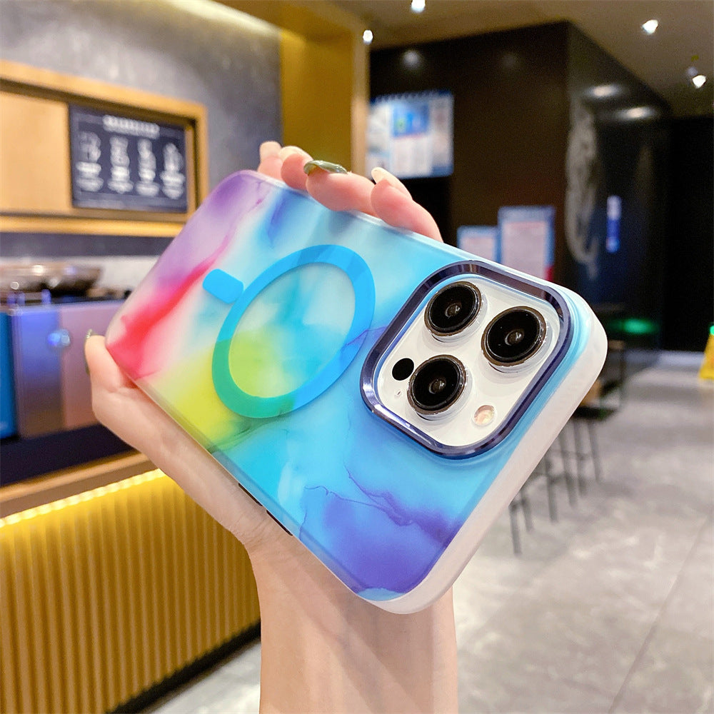 New Ink Color Frosted Silicone Case for iPhone 14/13 (for MagSafe)