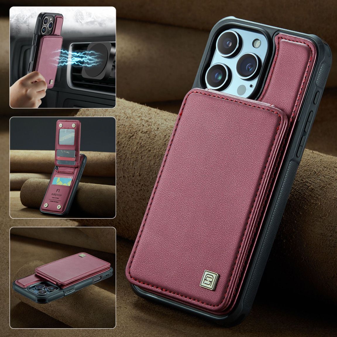 New RFID Blocking Card Holder Phone Case for iPhone