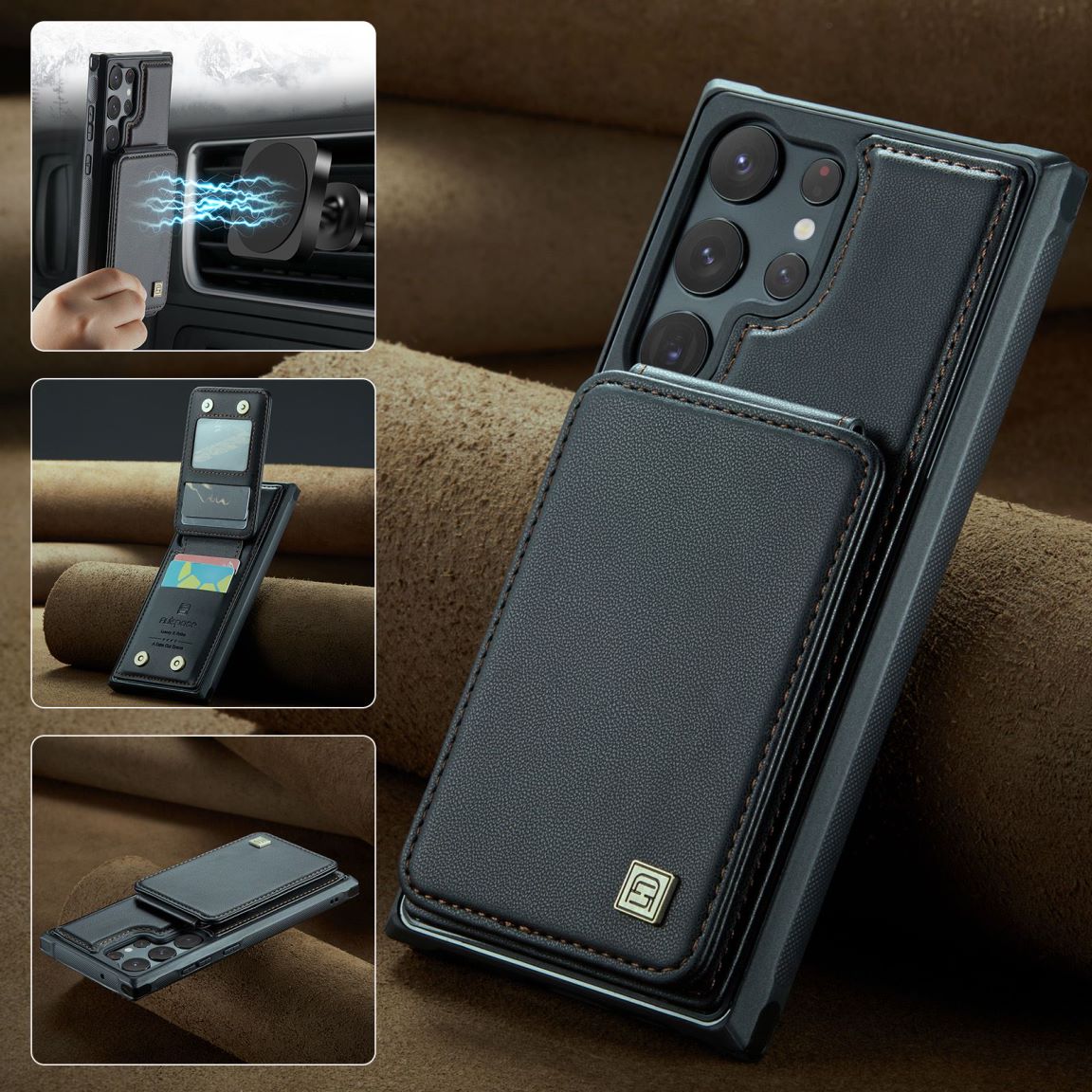 New RFID Blocking Card Holder Phone Case for Samsung