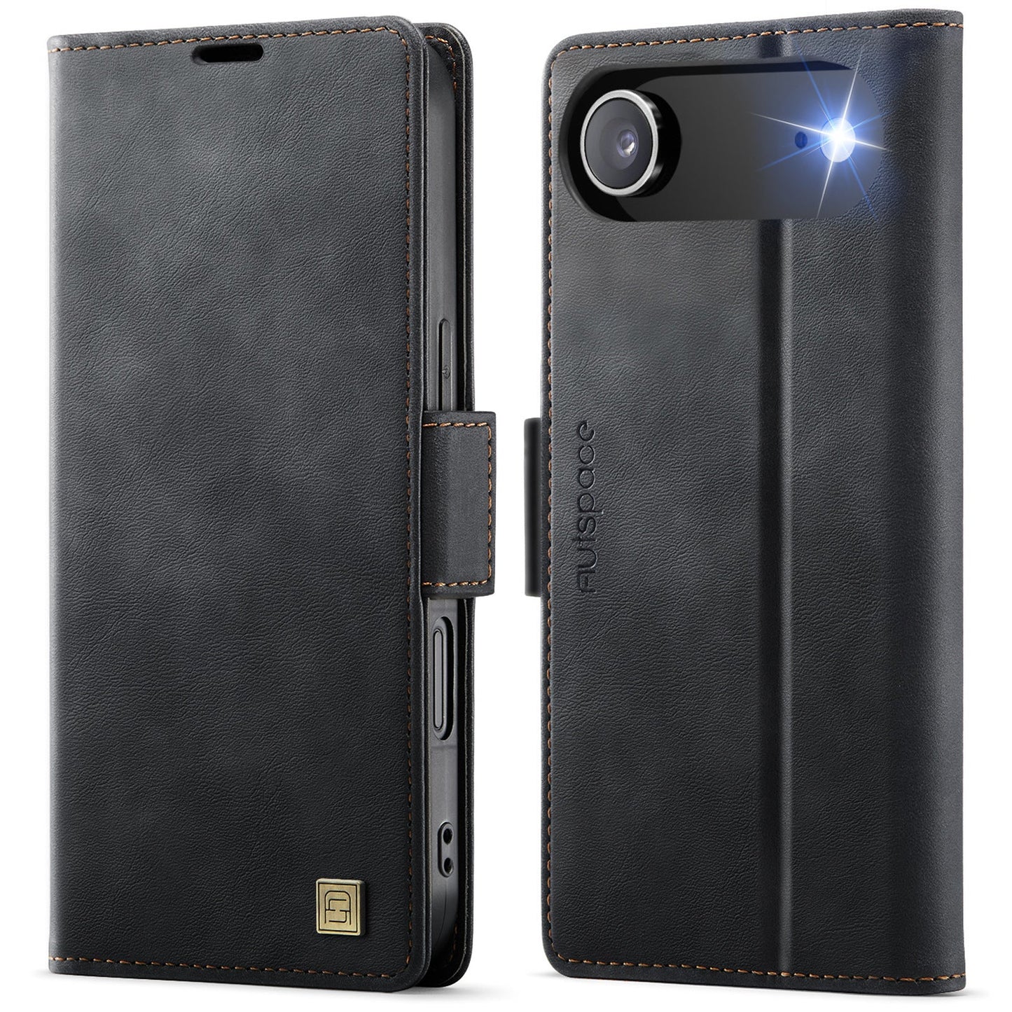 New RFID Blocking Card Holder Wireless Charging Leather Phone Case for iPhone