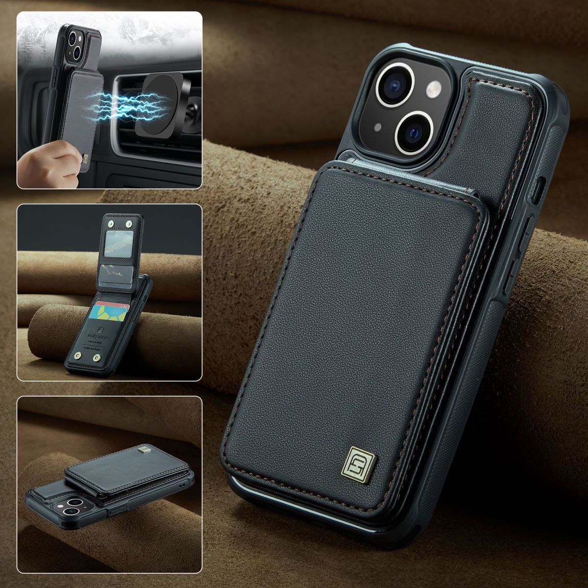 New RFID Blocking Card Holder Phone Case for iPhone